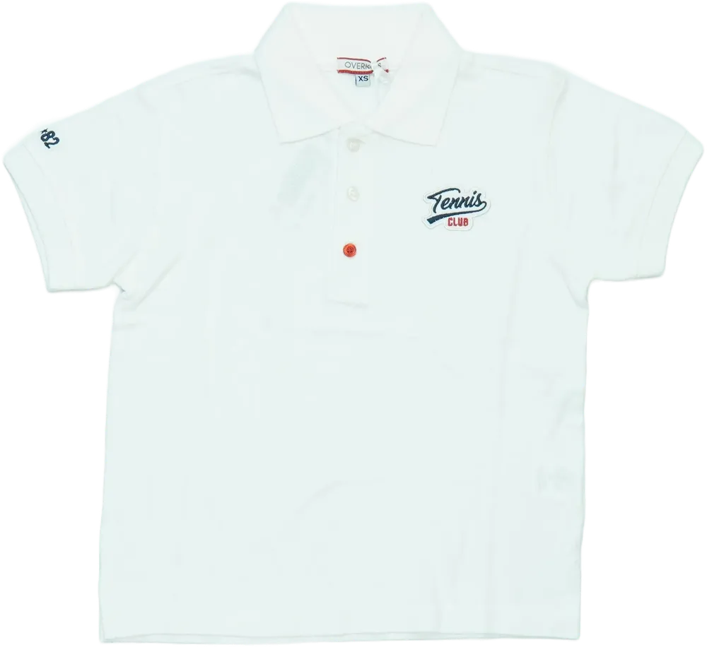 Fehér Overkids Galléros póló EU 110 / UK 5 év / US 5 év/XS