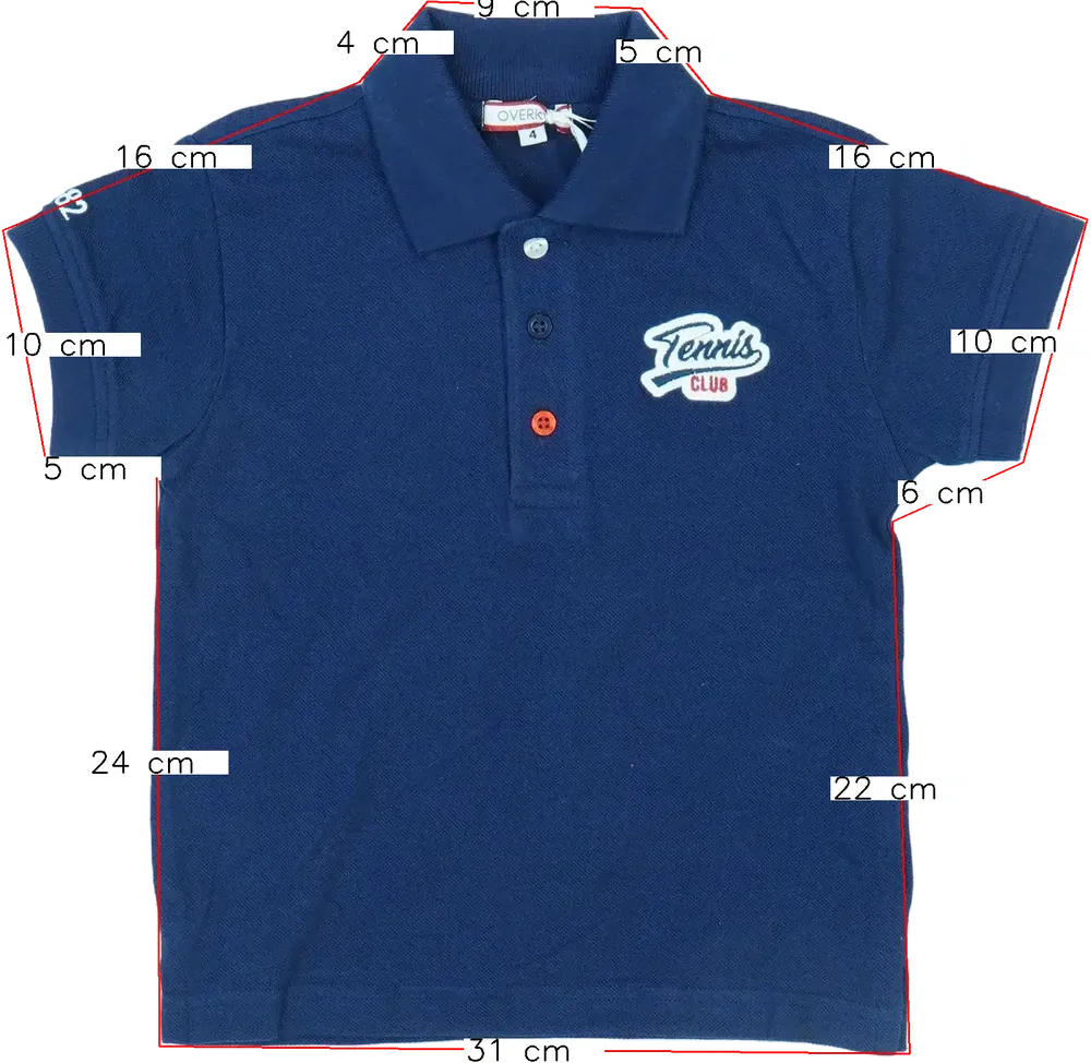 Kék Overkids Galléros póló EU 104 / UK 4 év / US 4T/XS