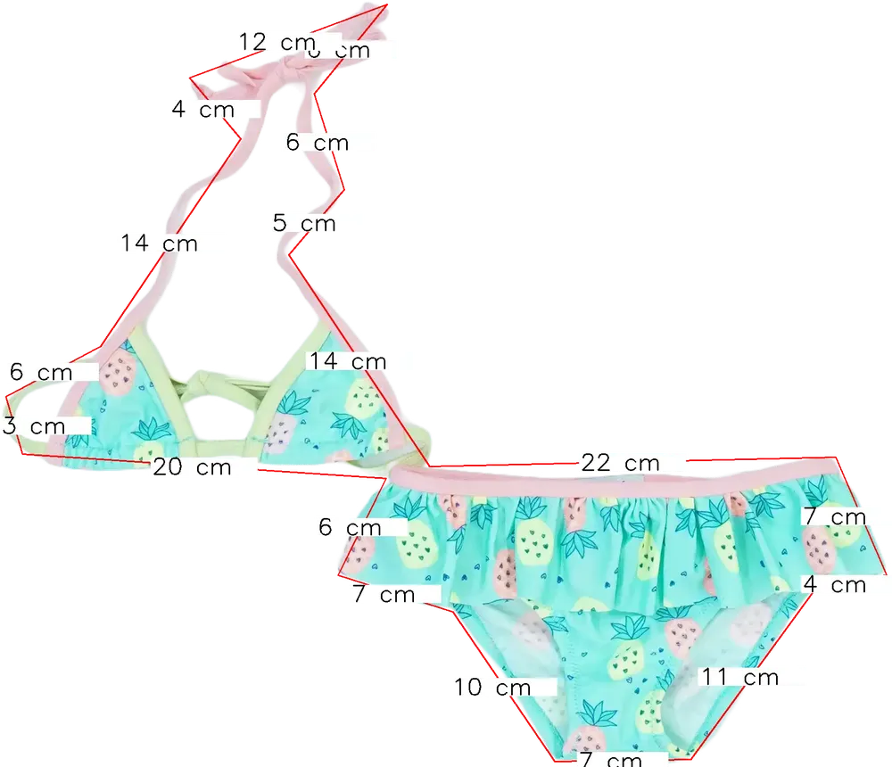 Zöld Overkids Bikini EU 104 / UK 4 év / US 4T/XS