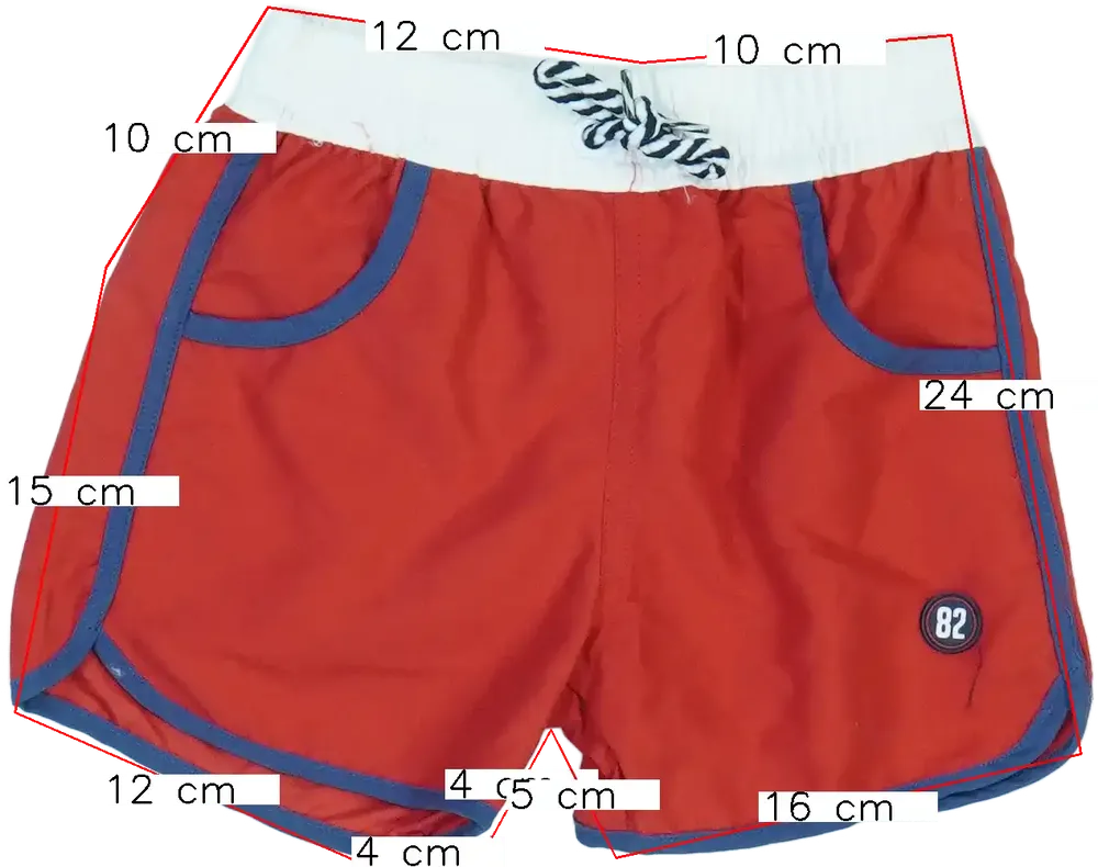 Piros Overkids Fürdőnadrág EU 98 / UK 3 év / US 3T