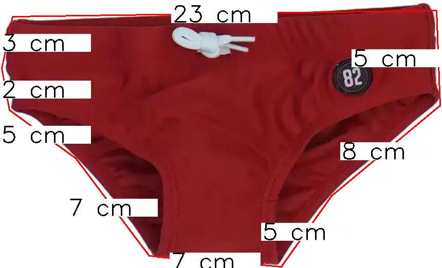 Piros Overkids Fürdőnadrág EU 92 / UK 2 év / US 2T