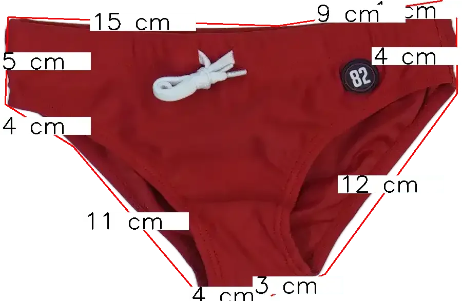 Piros Overkids Fürdőnadrág EU 98 / UK 3 év / US 3T