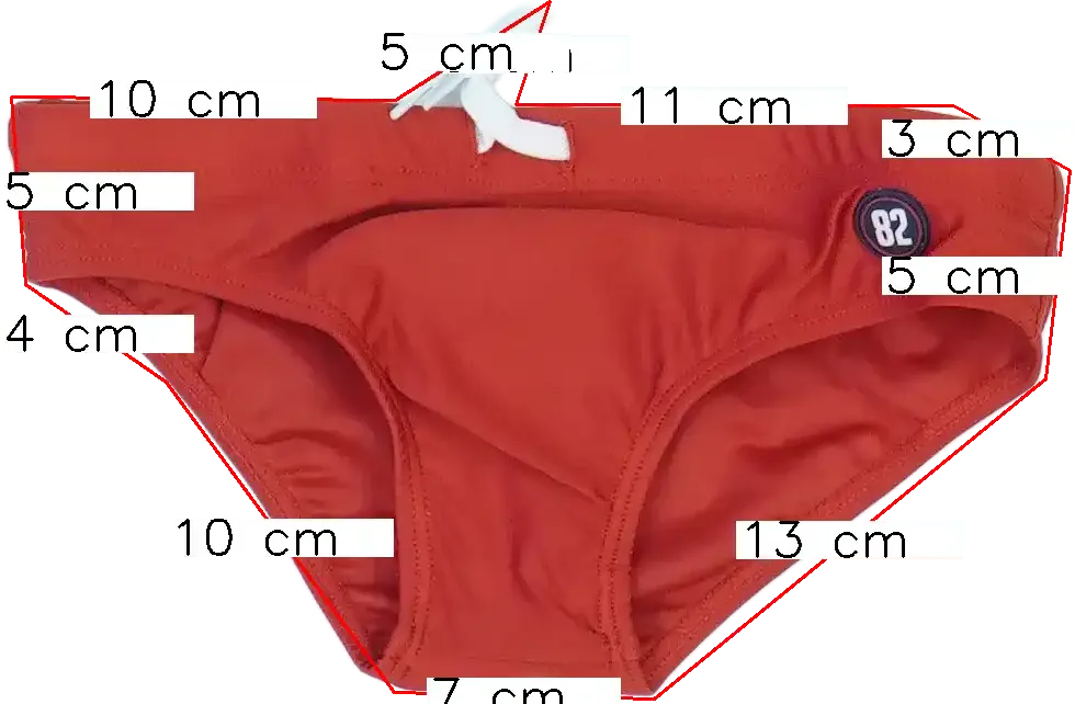 Piros Overkids Fürdőnadrág EU 116 / UK 6 év / US 6 év/S