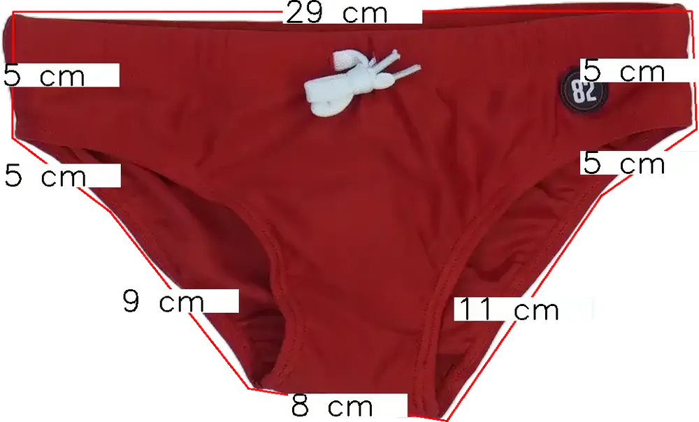 Piros Overkids Fürdőnadrág EU 110 / UK 5 év / US 5 év/XS