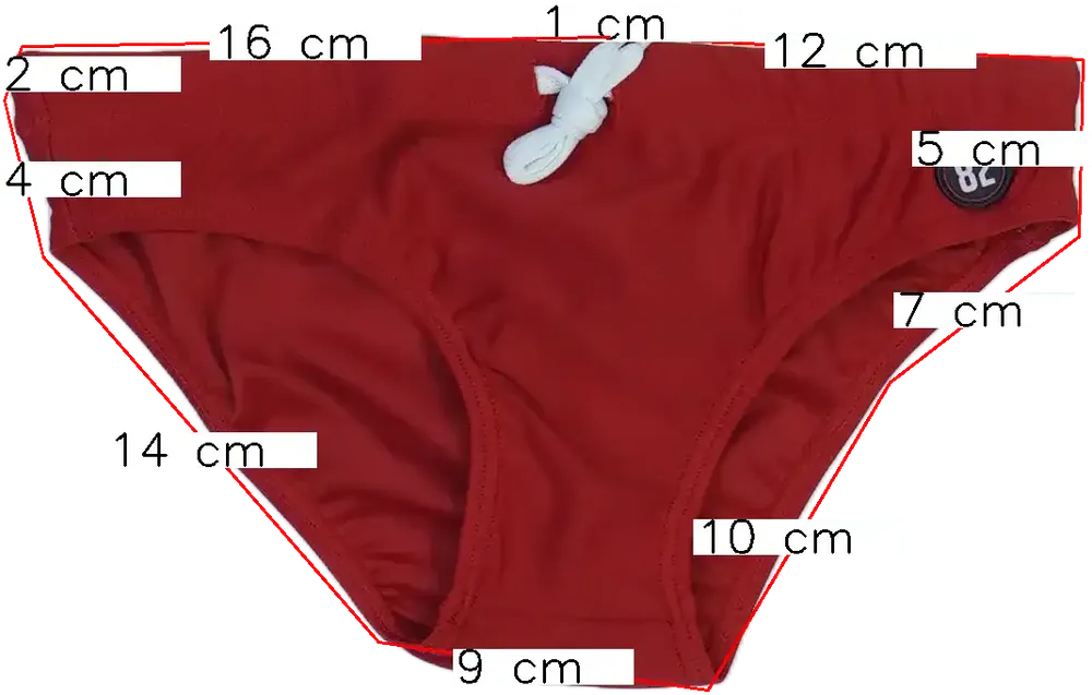 Piros Overkids Fürdőnadrág EU 116 / UK 6 év / US 6 év/S