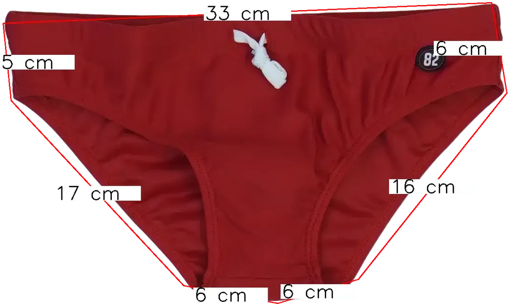 Piros Overkids Fürdőnadrág EU 158 / UK 13 év / US 14 év/XL