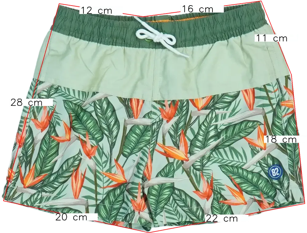 Zöld Overkids Fürdőnadrág EU 122 / UK 7 év / US 7 év/M