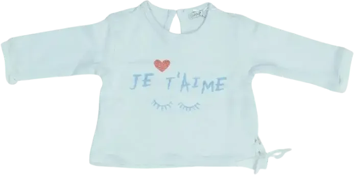 Fehér Overkids Hosszú ujjú felső EU 62 / UK 0-3 hónap / US 0-3 hónap