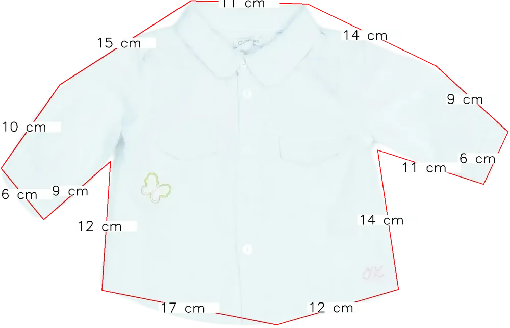 Fehér Overkids Blúz EU 62 / UK 0-3 hónap / US 0-3 hónap