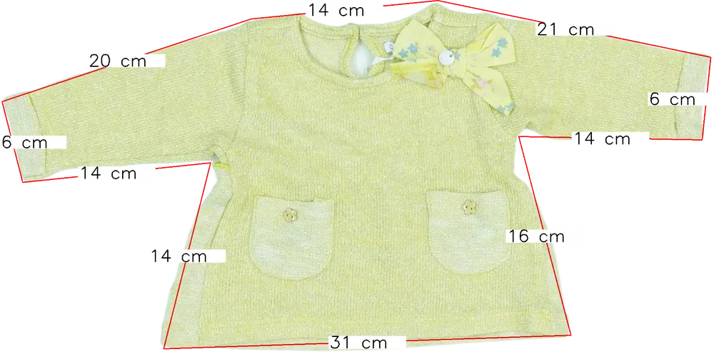 Sárga Overkids Kötött pulcsi EU 86 / UK 12-18 hónap / US 18 hónap