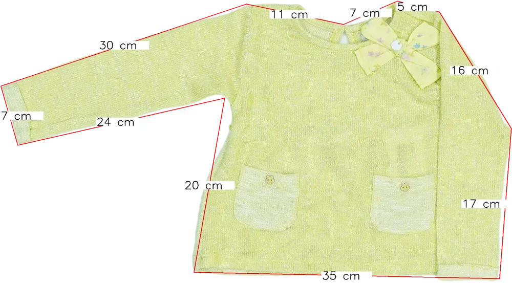 Sárga Overkids Kötött pulcsi EU 80 / UK 9-12 hónap / US 12 hónap