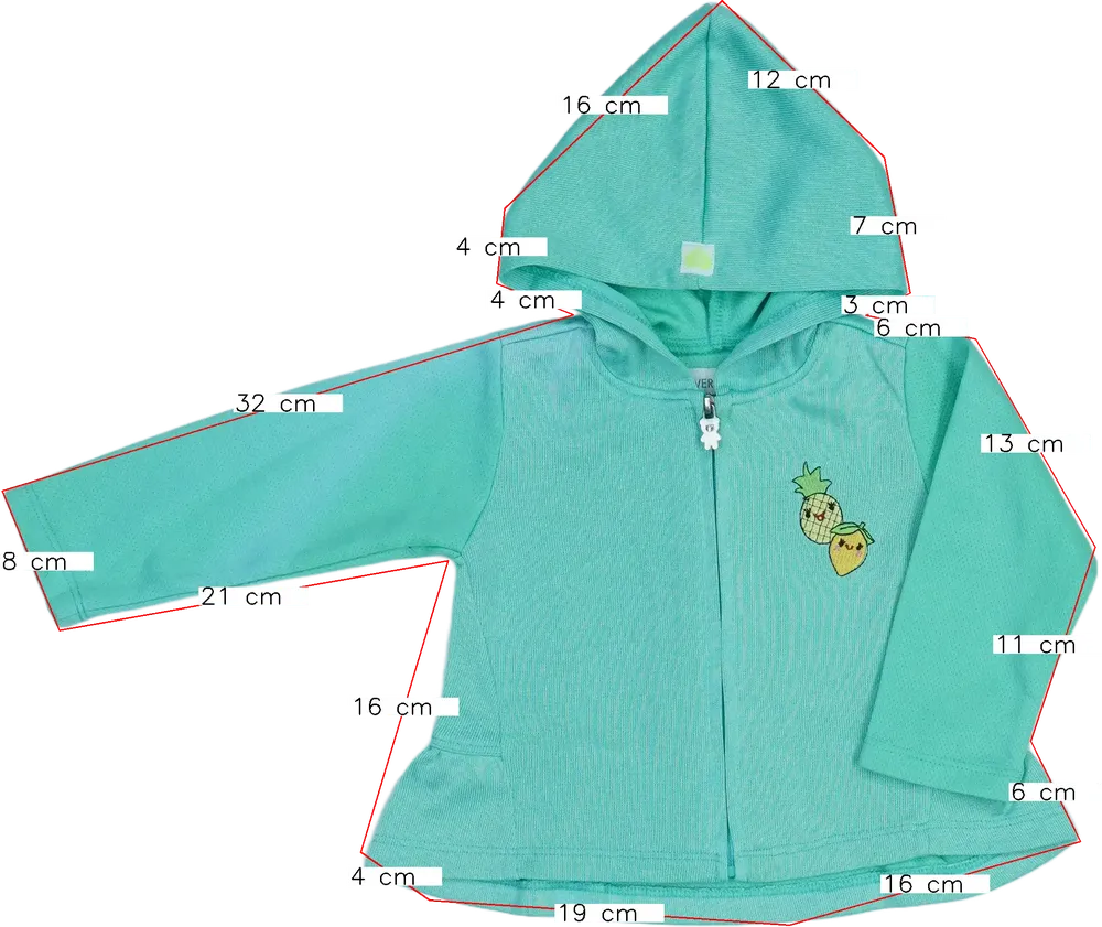 Zöld Overkids Kapucnis pulóver EU 74 / UK 6-9 hónap / US 6-9 hónap