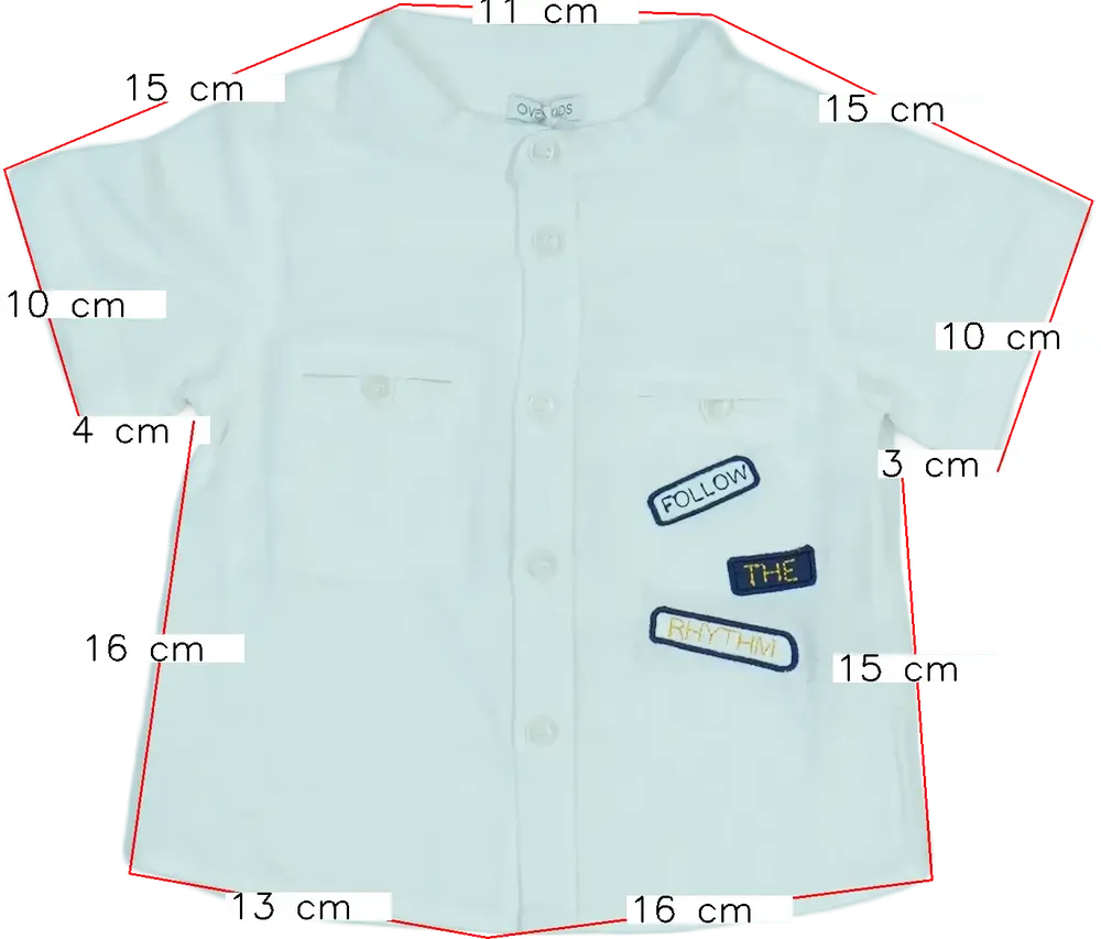 Fehér Overkids Ing EU 68 / UK 3-6 hónap / US 3-6 hónap