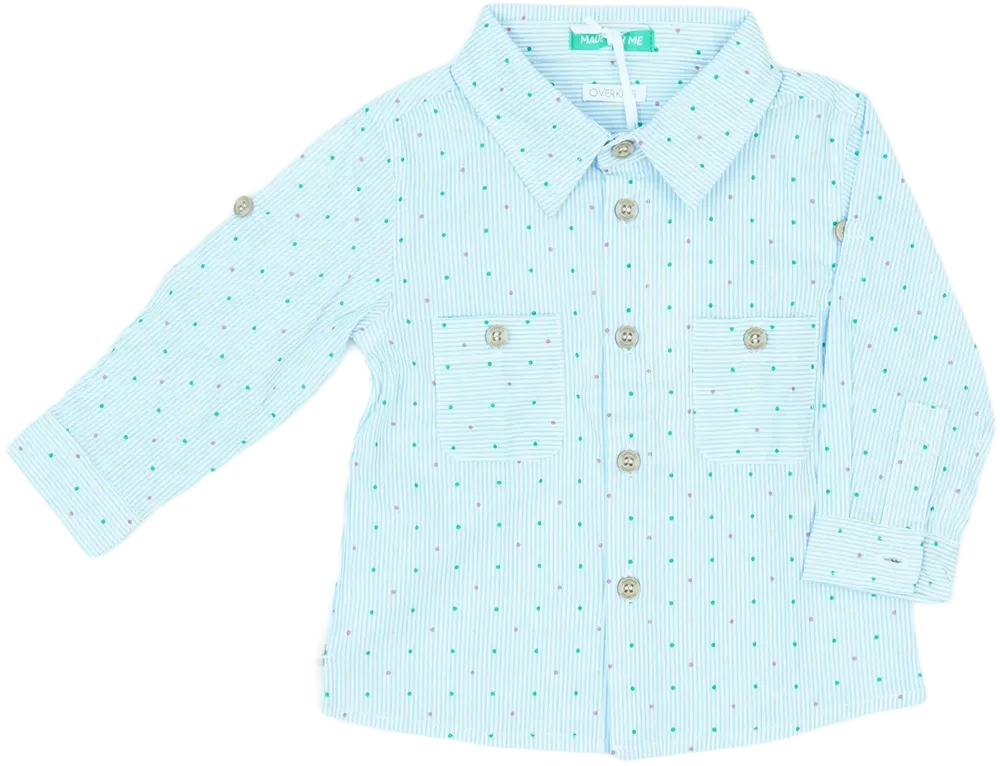 Kék Overkids Ing EU 68 / UK 3-6 hónap / US 3-6 hónap