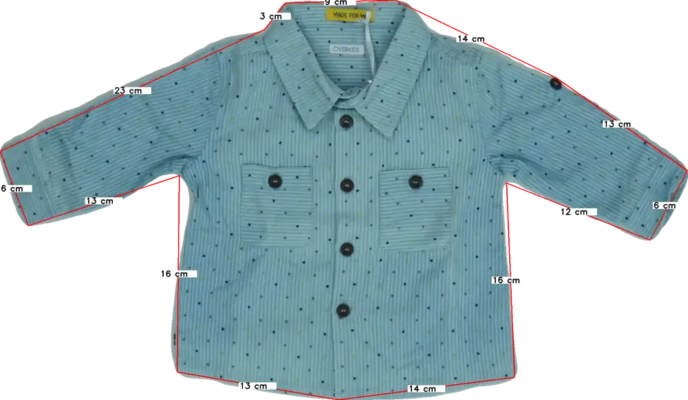 Kék Overkids Ing EU 62 / UK 0-3 hónap / US 0-3 hónap