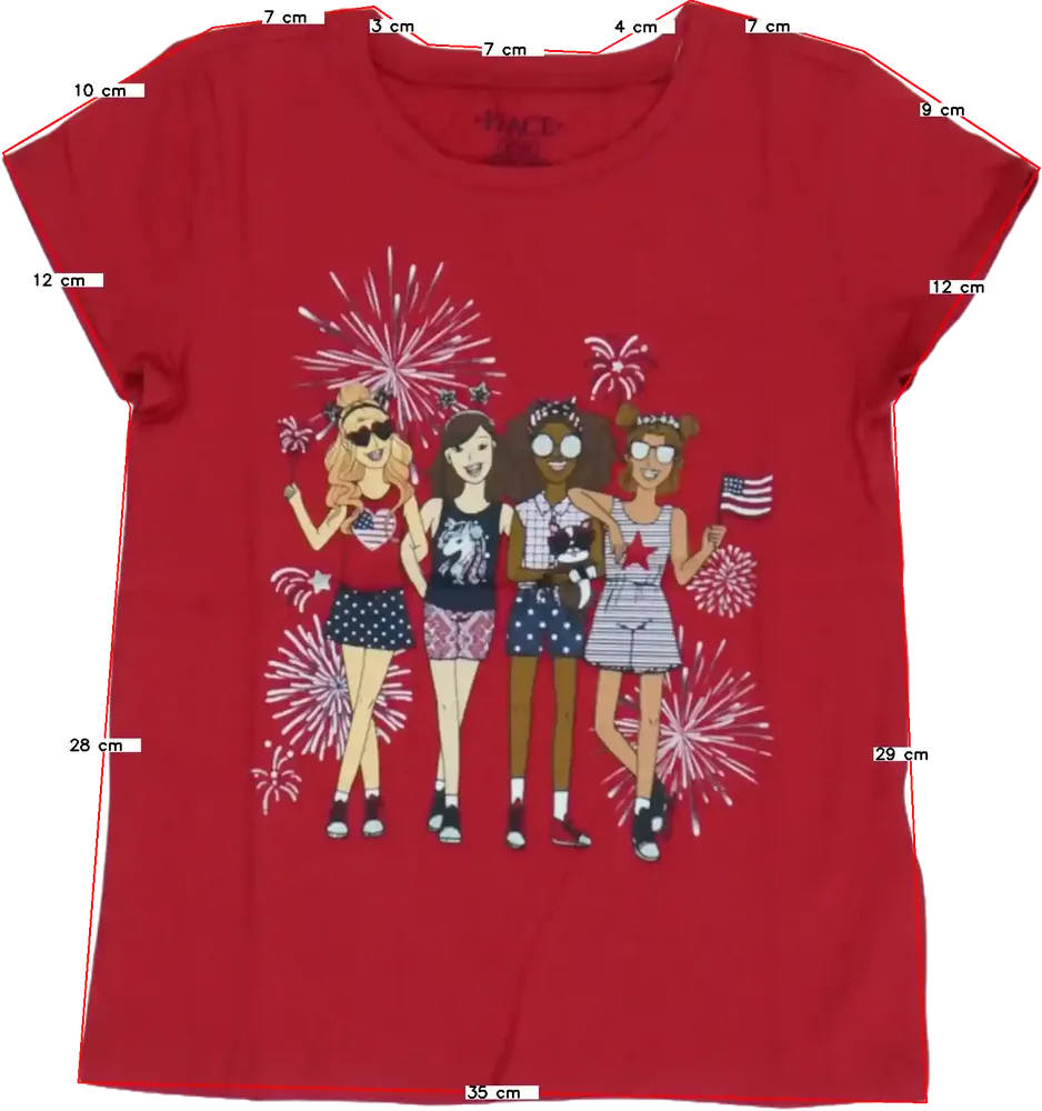 Piros Children's Place Póló EU 116 / UK 6 év / US 6 év/S