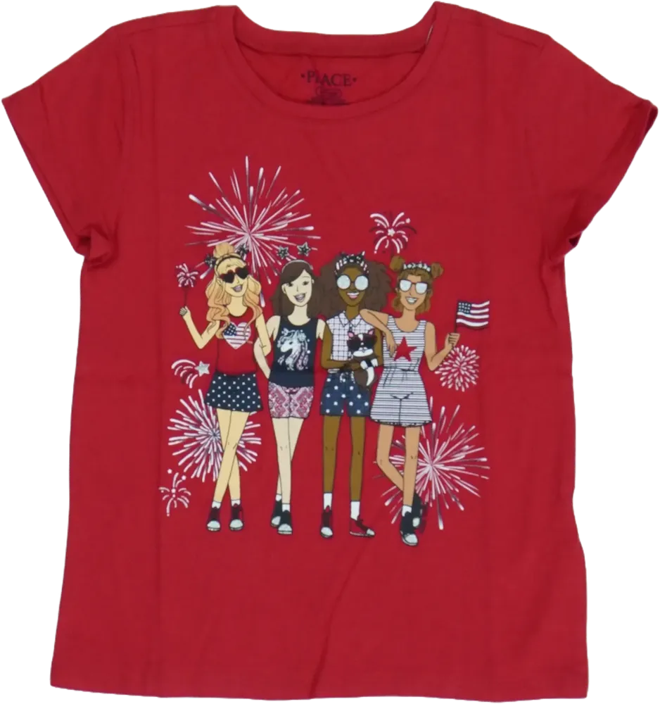 Piros Children's Place Póló EU 116 / UK 6 év / US 6 év/S