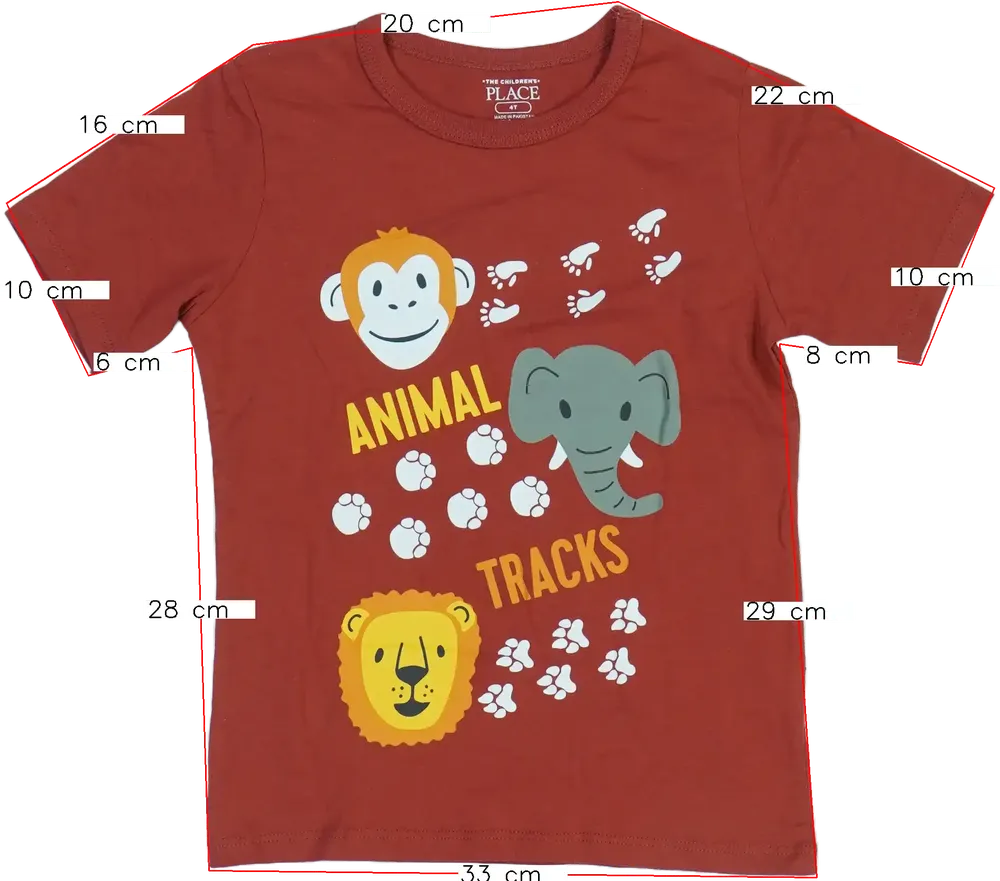 Bordó Children's Place Póló EU 104 / UK 4 év / US 4T/XS