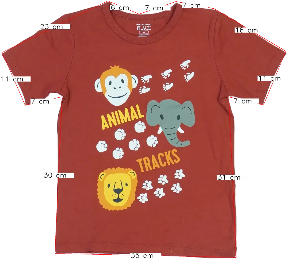 Bordó Children's Place Póló EU 110 / UK 5 év / US 5 év/XS