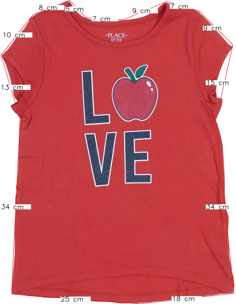 Piros Children's Place Póló EU 152 / UK 12 év / US 12 év/L