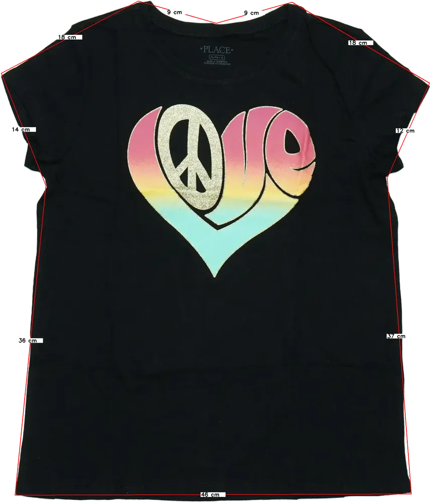 Fekete Children's Place Póló EU 170 / UK 15 év / US XL