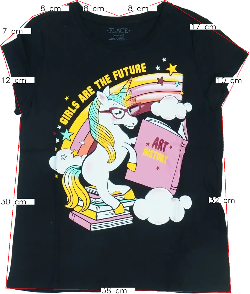 Fekete Children's Place Póló EU 128 / UK 8 év / US 8 év/M