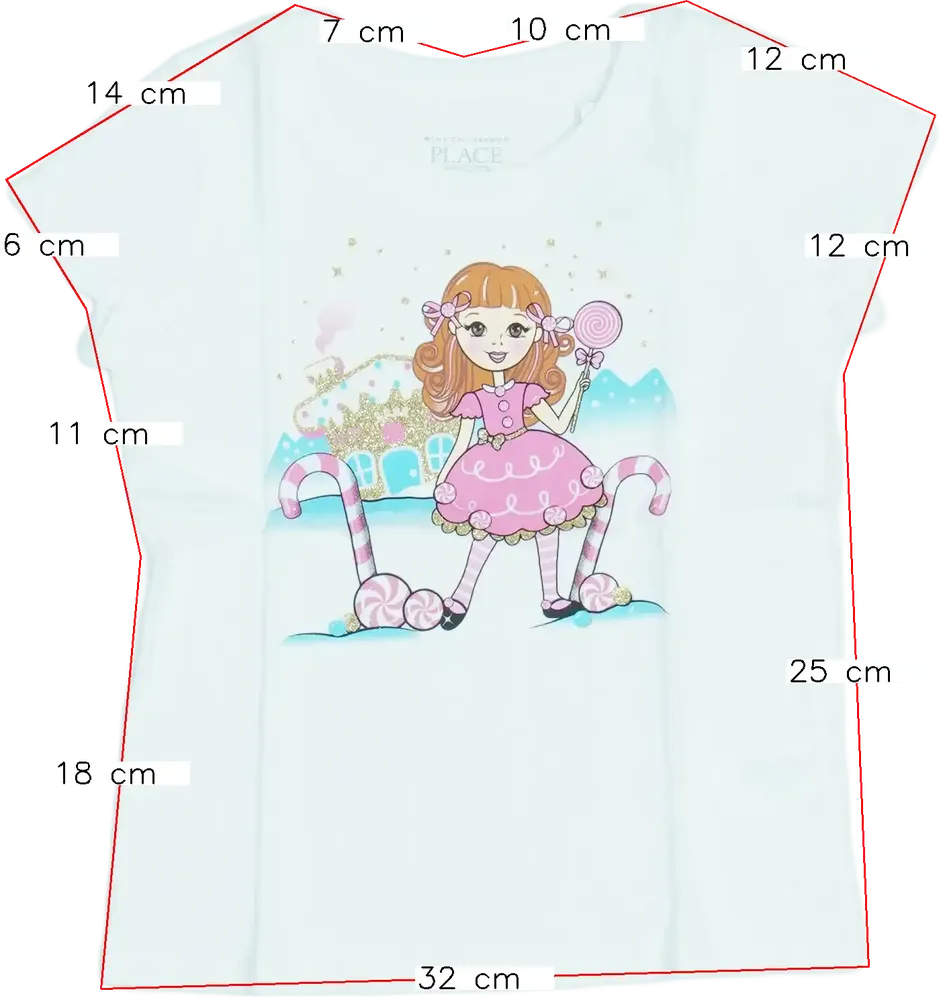 Fehér Children's Place Póló EU 104 / UK 4 év / US 4T/XS