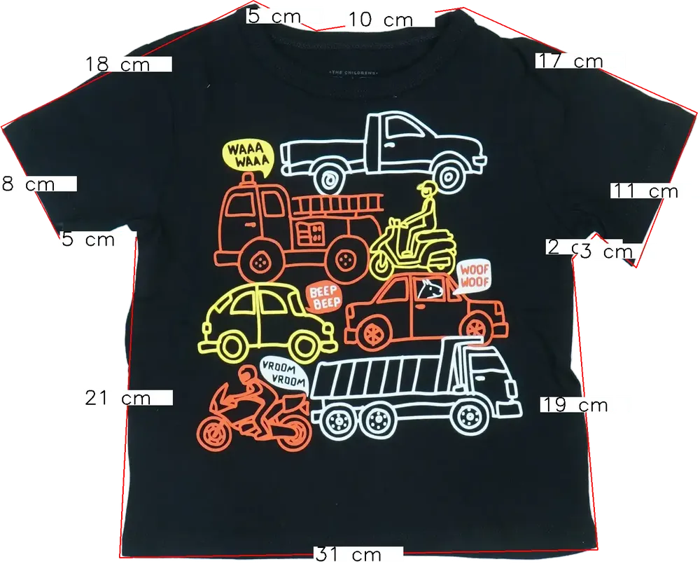 Fekete Children's Place Póló EU 86 / UK 12-18 hónap / US 18 hónap