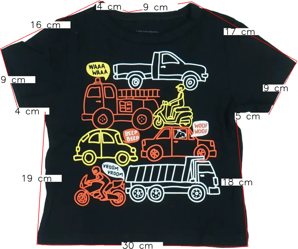 Fekete Children's Place Póló EU 80 / UK 9-12 hónap / US 12 hónap