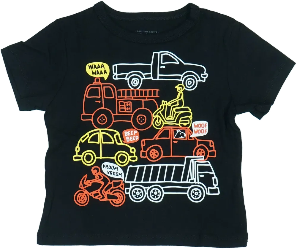 Fekete Children's Place Póló EU 80 / UK 9-12 hónap / US 12 hónap