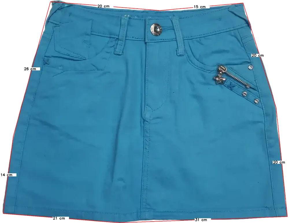 Kék Mini Mignon Szoknya EU 164 / UK 14 év / US 14 év/XL