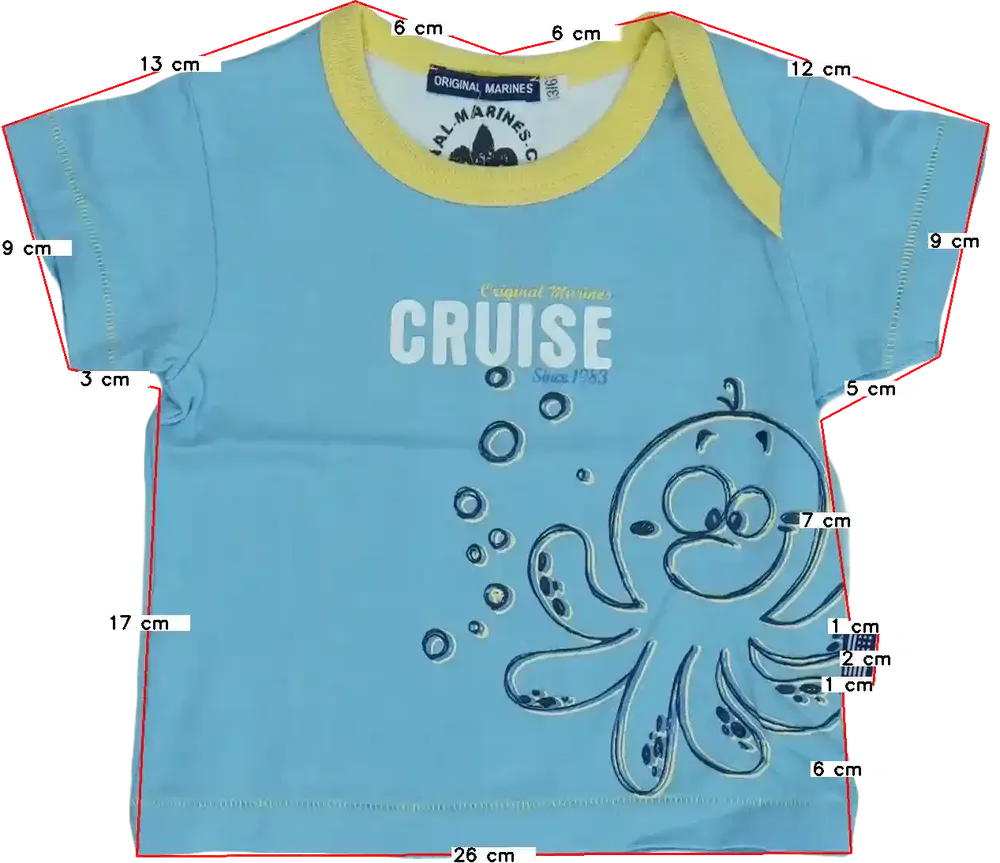 Kék Original Marines Póló EU 68 / UK 3-6 hónap / US 3-6 hónap