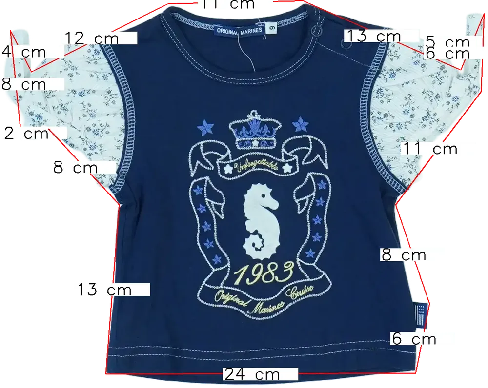 Kék Original Marines Póló EU 74 / UK 6-9 hónap / US 6-9 hónap