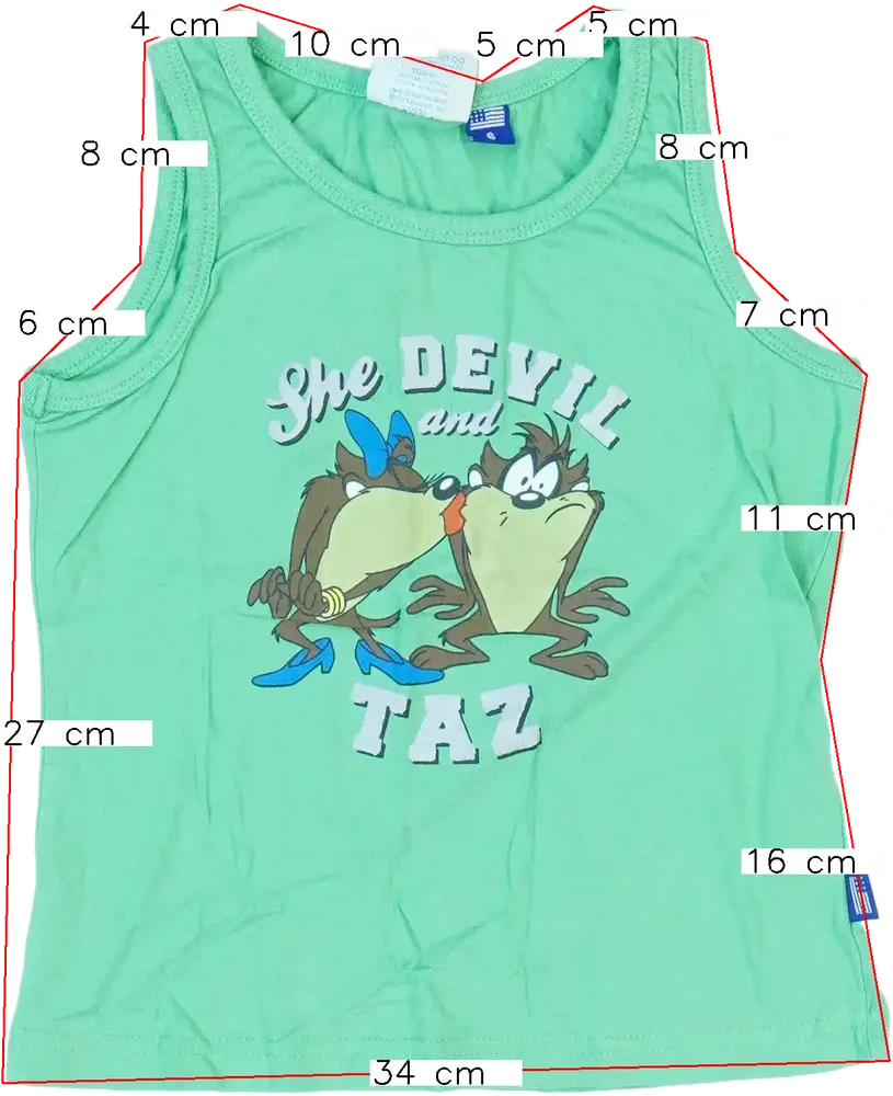 Zöld Looney Tunes Fiú / Férfi atléta EU 116 / UK 6 év / US 6 év/S