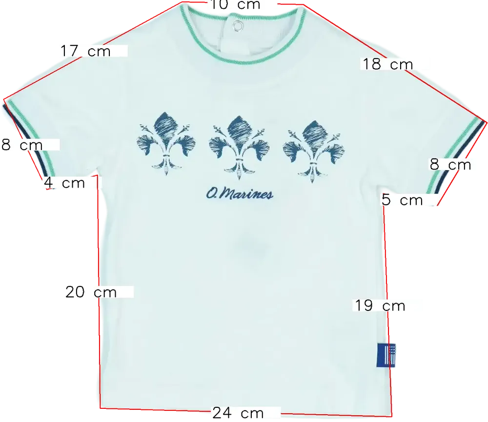 Fehér Original Marines Póló EU 74 / UK 6-9 hónap / US 6-9 hónap