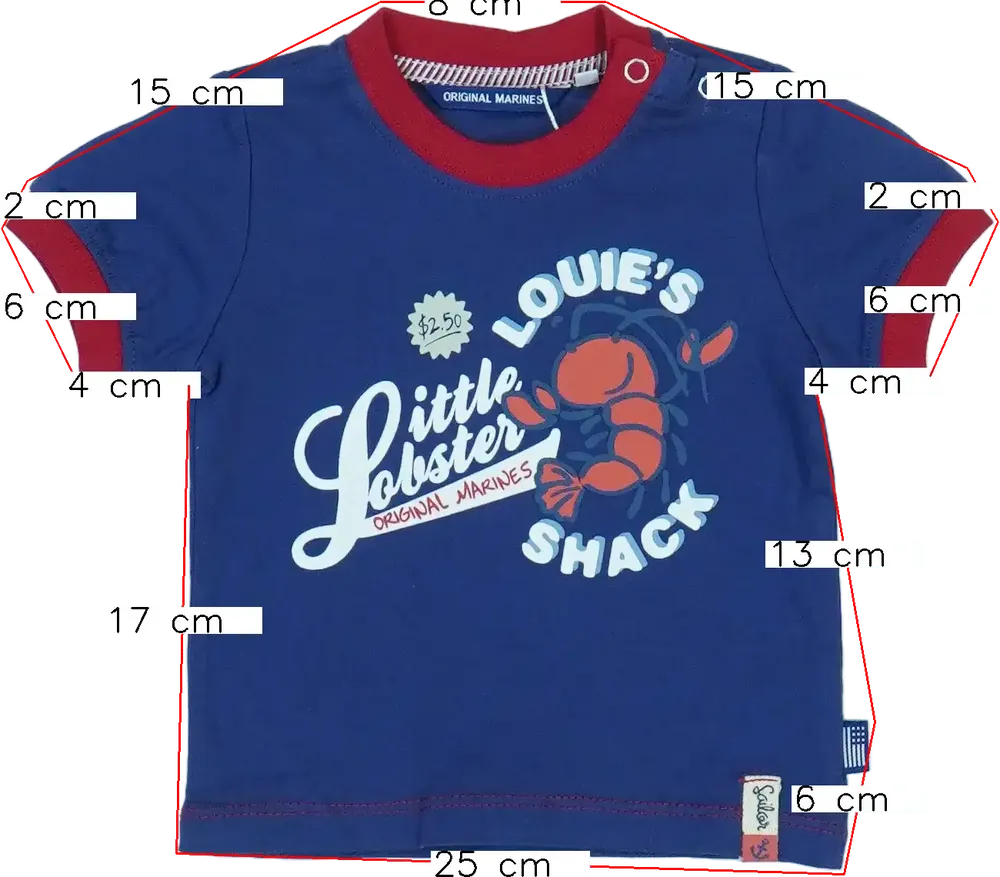 Kék Original Marines Póló EU 68 / UK 3-6 hónap / US 3-6 hónap