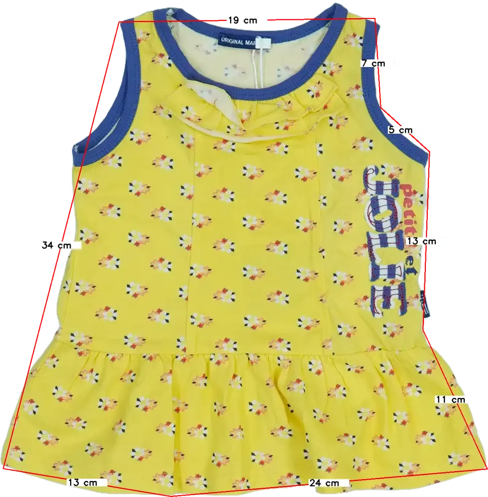 Sárga Original Marines Tunika EU 68 / UK 3-6 hónap / US 3-6 hónap