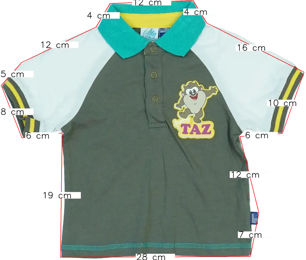 Többszínű Looney Tunes Galléros póló EU 80 / UK 9-12 hónap / US 12 hónap