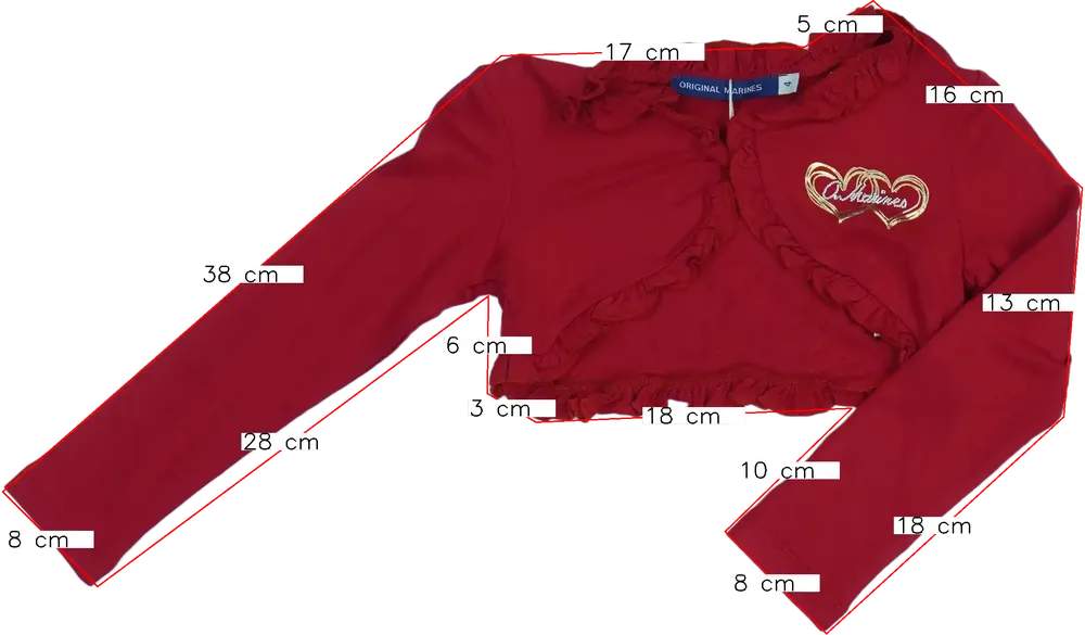 Piros Original Marines Bolero EU 104 / UK 4 év / US 4T/XS