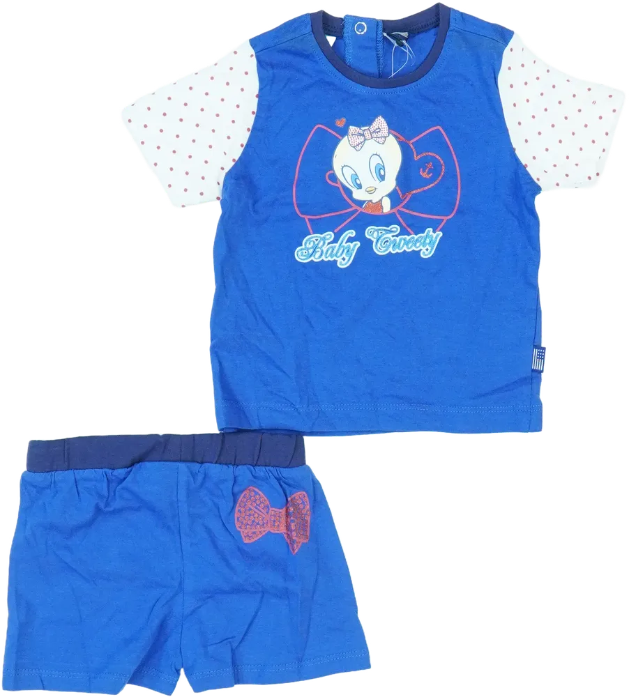 Blue Looney Tunes 2-piece set - Top &amp; Bottom EU 74 / UK 6-9 months / US 6-9 months