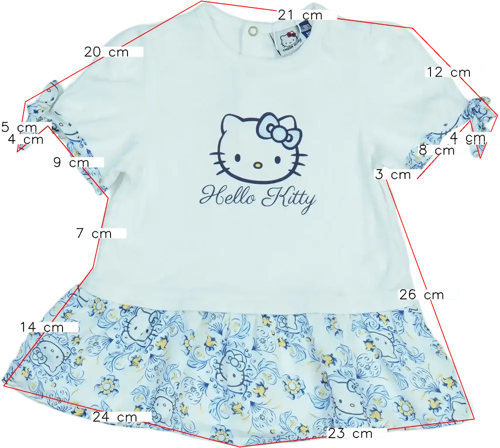 Fehér Hello Kitty Ruha EU 86 / UK 12-18 hónap / US 18 hónap