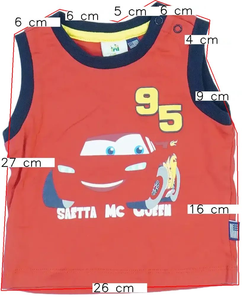 Piros Disney Fiú / Férfi atléta EU 68 / UK 3-6 hónap / US 3-6 hónap