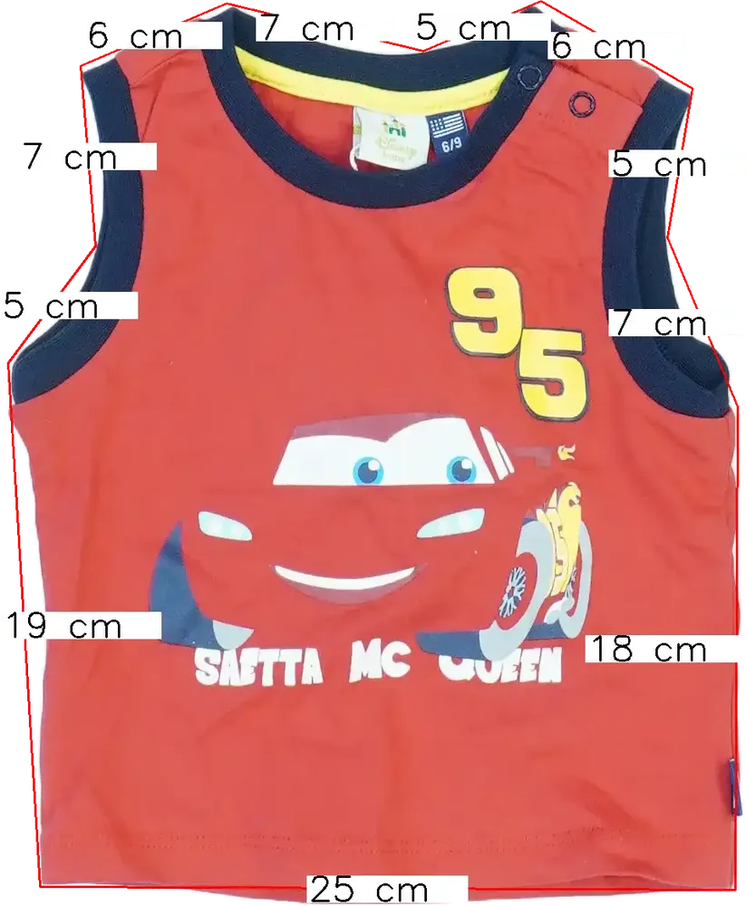 Piros Disney Fiú / Férfi atléta EU 74 / UK 6-9 hónap / US 6-9 hónap