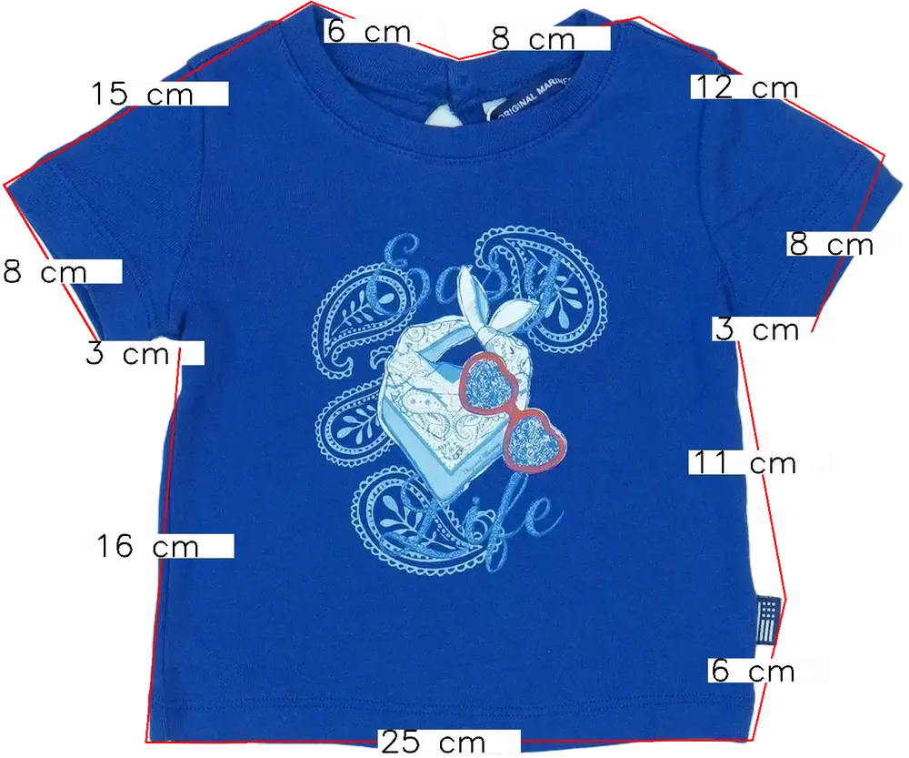 Kék Original Marines Póló EU 68 / UK 3-6 hónap / US 3-6 hónap