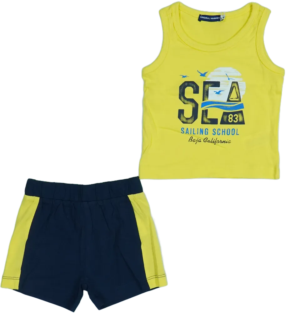 Yellow Original Marines 2-piece set - Top &amp; Bottom EU 68 / UK 3-6 months / US 3-6 months