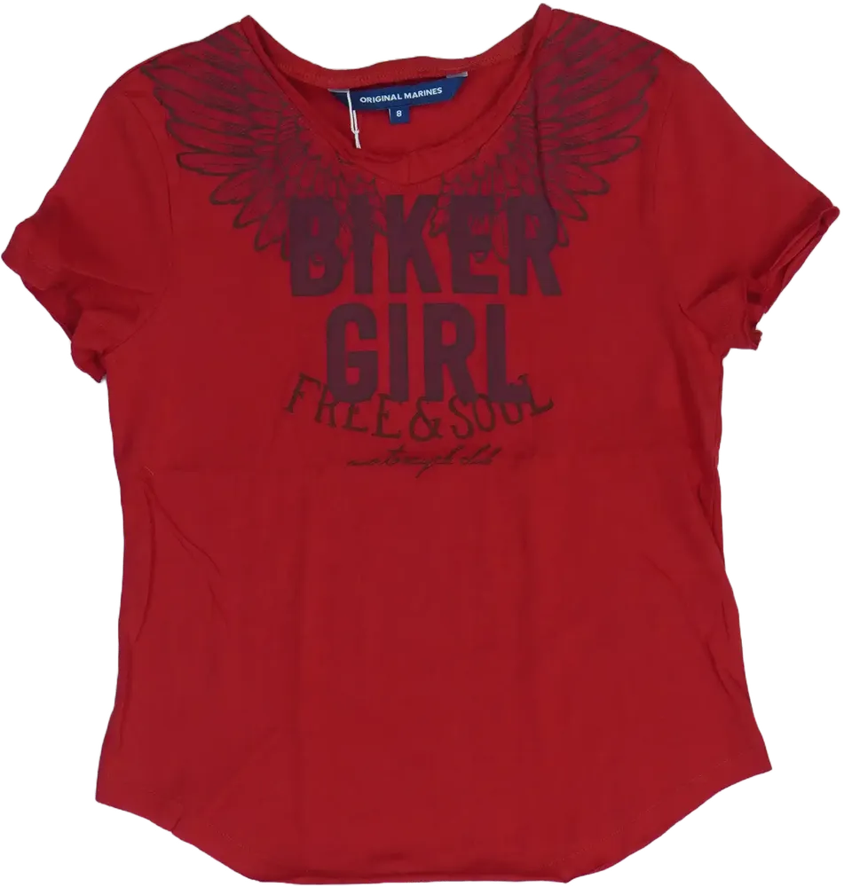 Piros Original Marines Póló EU 128 / UK 8 év / US 8 év/M