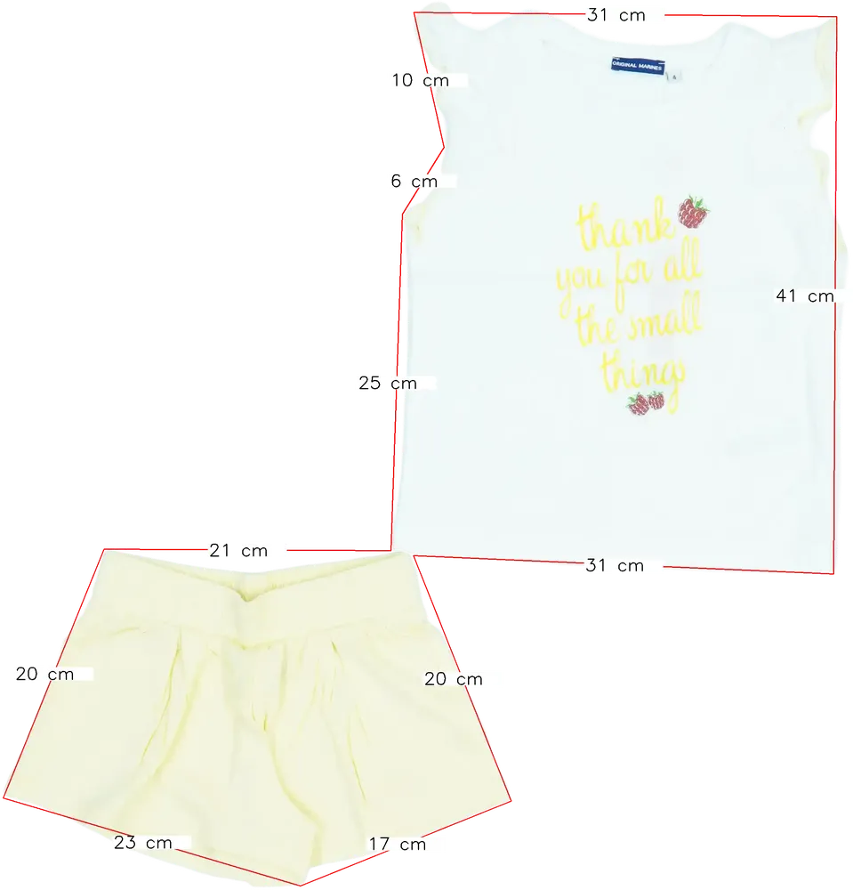 White OVS 2-piece set - Top &amp; Bottom EU 104 / UK 4 years / US 4T/XS