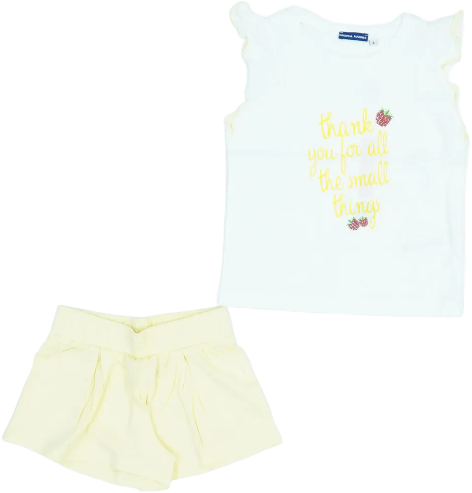 White OVS 2-piece set - Top &amp; Bottom EU 104 / UK 4 years / US 4T/XS