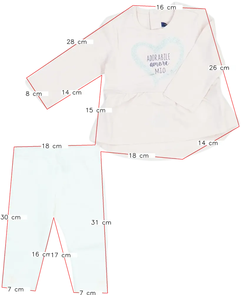 Pink Original Marines 2-piece set - Top &amp; Bottom EU 68 / UK 3-6 months / US 3-6 months