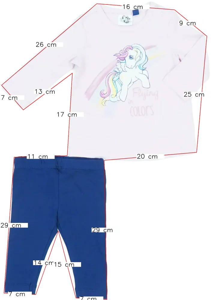 Pink My Little Pony 2-piece set - Top &amp; Bottom EU 62 / UK 0-3 months / US 0-3 months